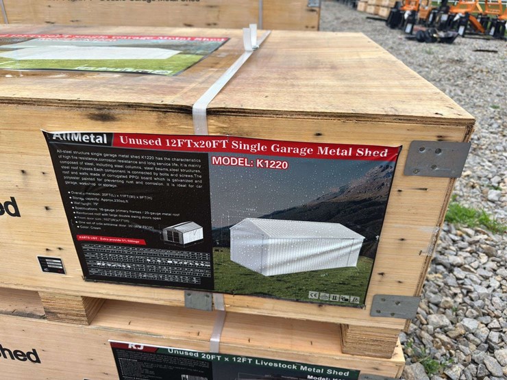 all-metal-unused-12-x-20ft-single-garage-metal-shed-image-2