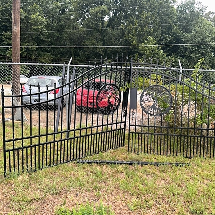 Two 8 Foot Gates with Tree Cut Out