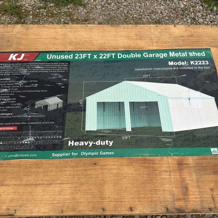 23 X 22FT Double Garage Metal Shed