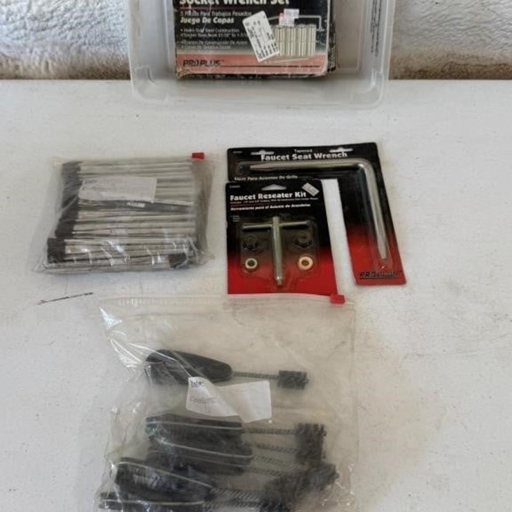 Socket Wrench Set, Faucet Resealer Kit & Brushes