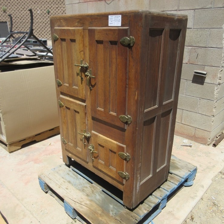Lot Of 3' x 21" x 55" Wooden Ice Box Cooler