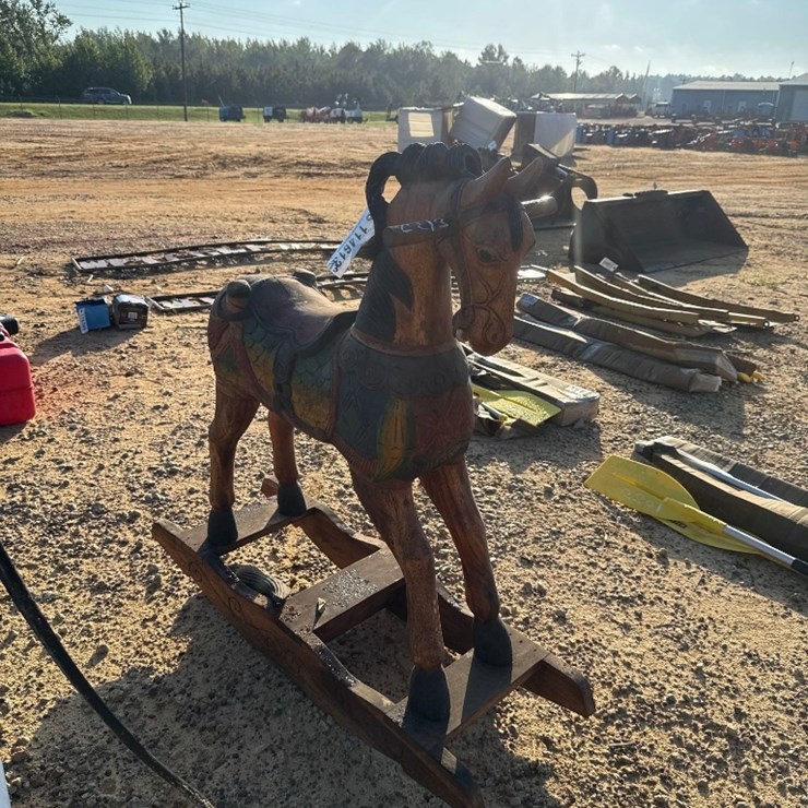 2213 - TEAKWOOD ROCKING HORSE
