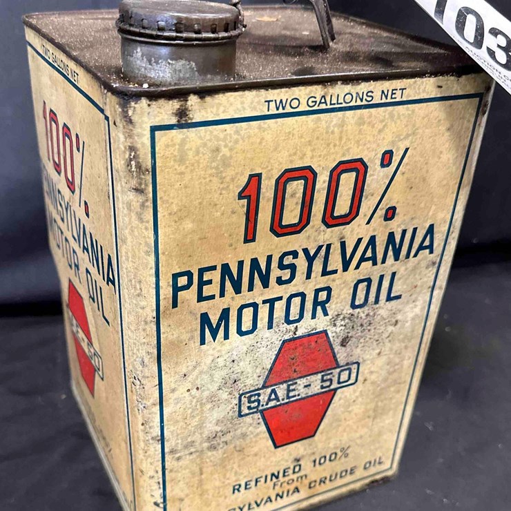 1039 - PENNSLYVANIA MOTOR OIL 2-GALLON - EMPTY