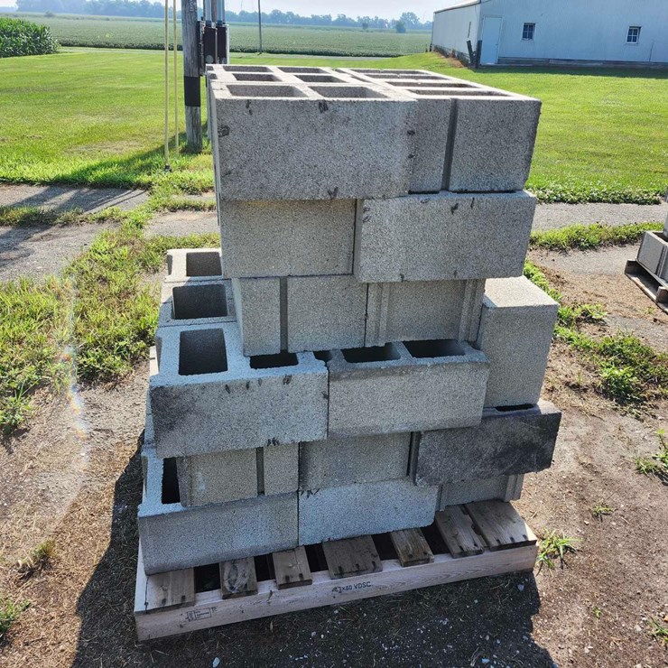 (60) concrete blocks, 16”x7 ½”