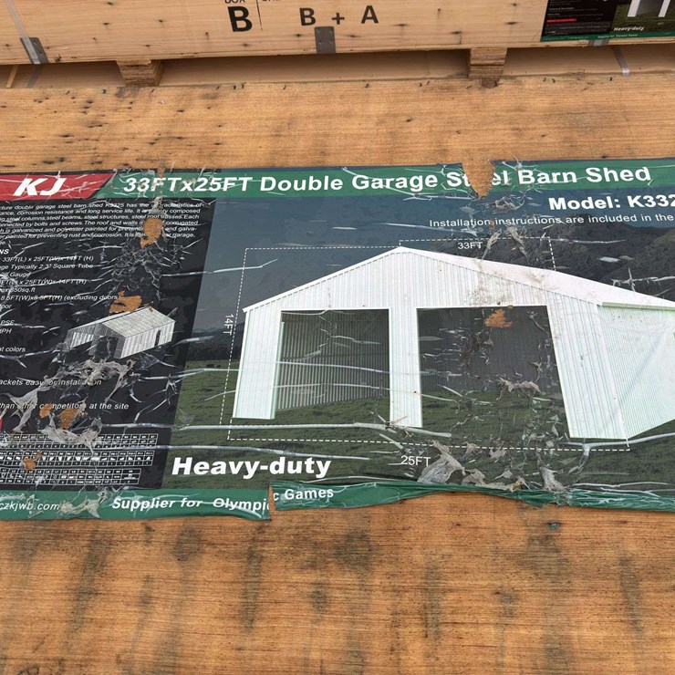 33 X 25FT Double Garage Steel Barn