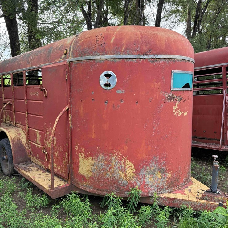 6ft x 17ft bumper hitch livestock trailer
