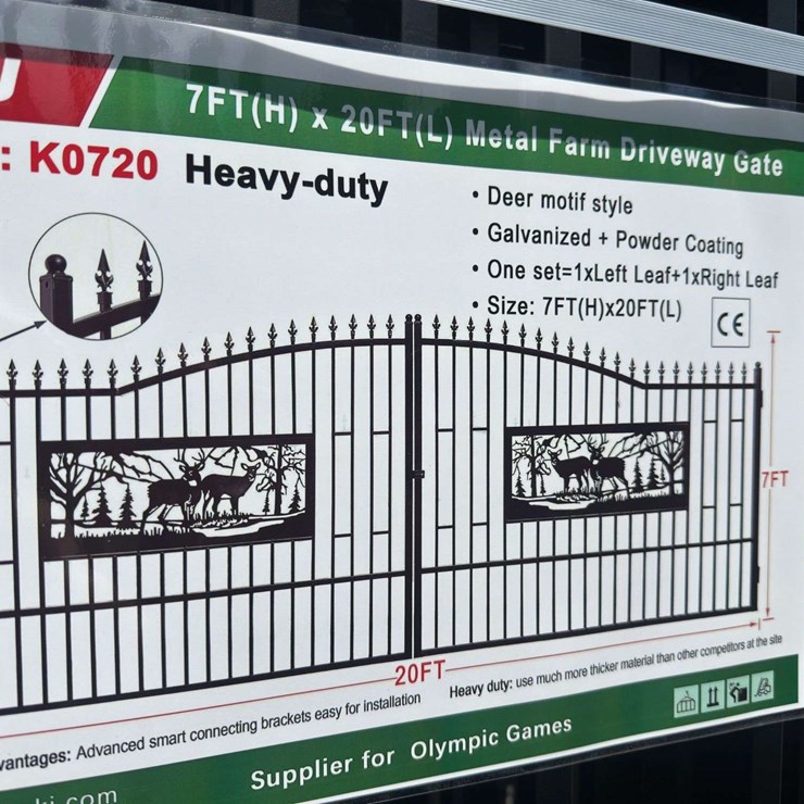 Metal Farm Driveway Gate 7 X 20 Ft 2 Pieces