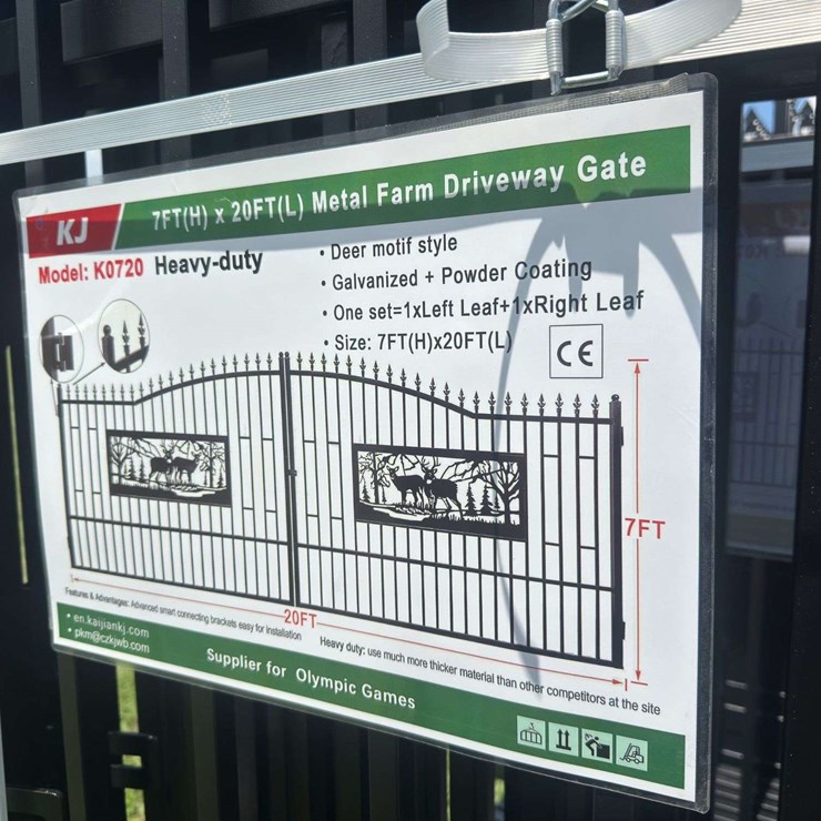 Metal Farm Driveway Gate 7 X 20 Ft 2 Pieces