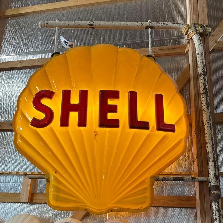 1012 - SHELL LIGHTED ACRYLIC SIGN - 60" x 64"