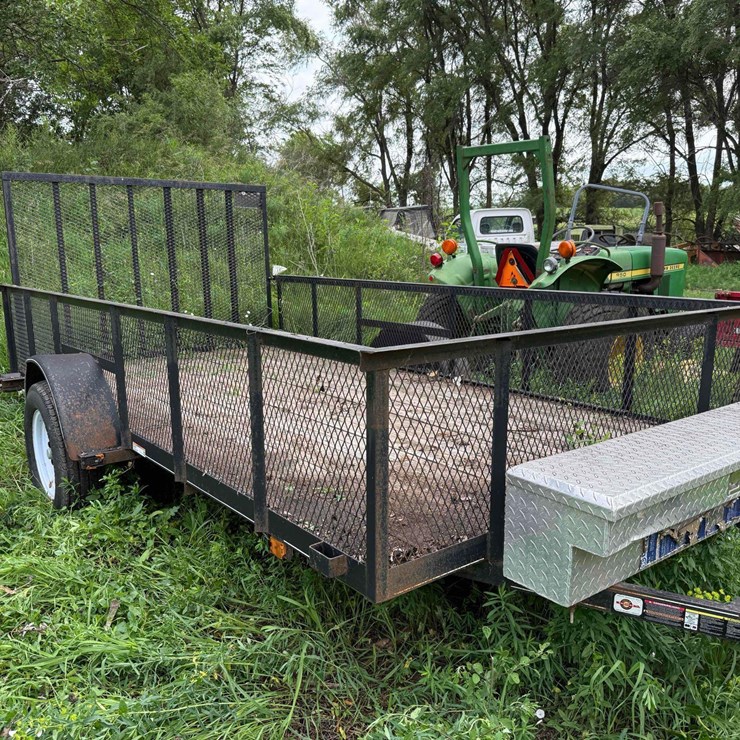 2013 Carry On 75” x 12ft 2 wheel flatbed trailer