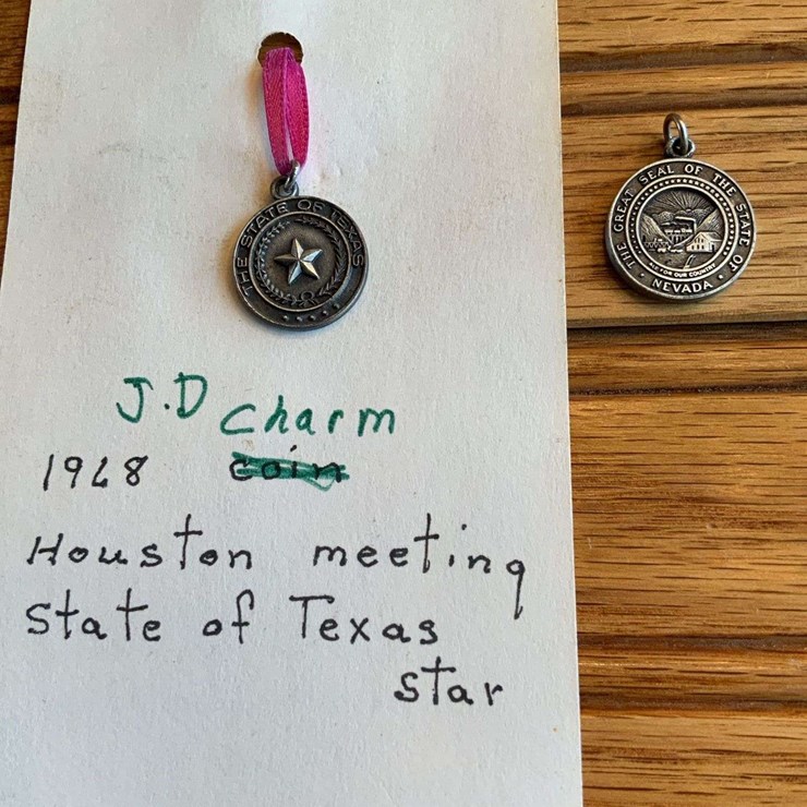 (2) John Deere 1968 Houston + 1980 Las Vegas Charms