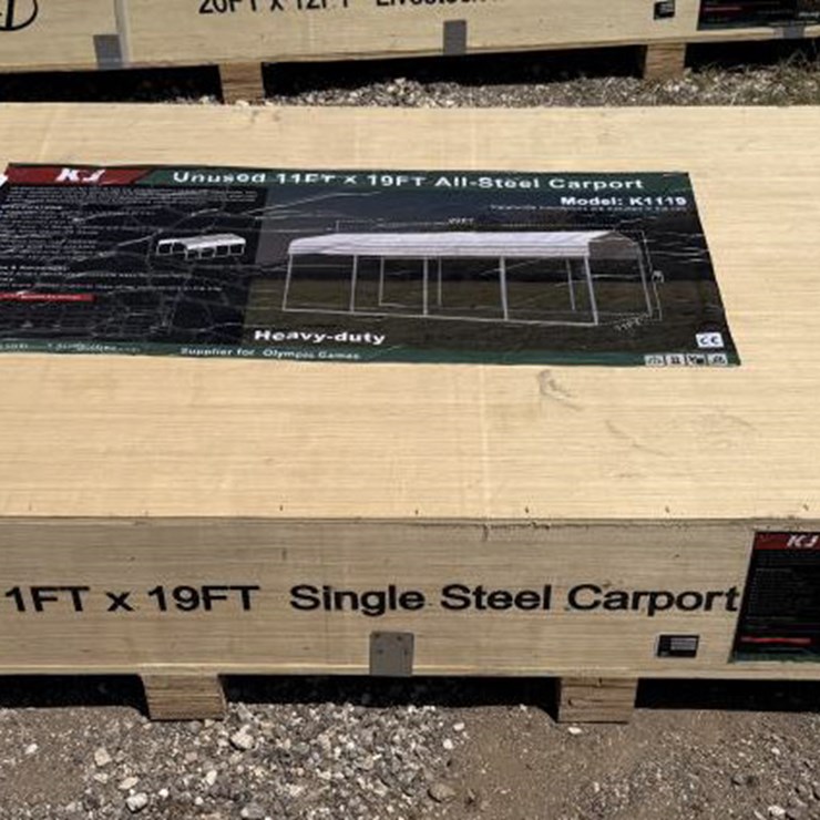 #214 • Steel Carport 11ft W x 20ft L x 9ft H