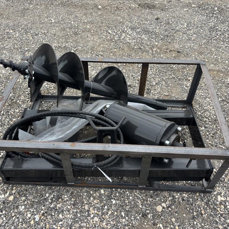 #92 • Skid Steer Augers w/ 3 Bits - 6in, 12in, 14in