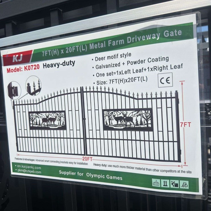 Metal Farm Driveway Gate 7 X 20 Ft 2 Pieces