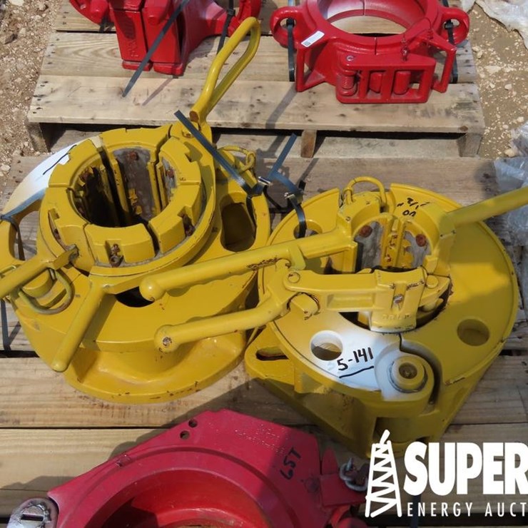 (5-141) (2) TS 100-Ton Bowl & Slip Tubing Spiders,