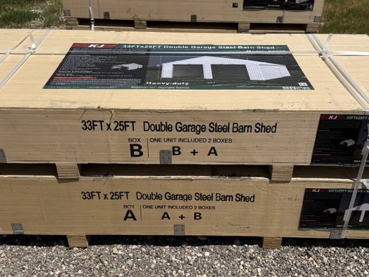 #227-•-double-garage-steel-barn---33-ft-x-25-ft-image-1