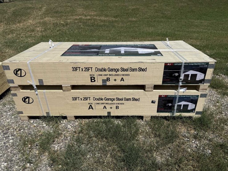 #224-•-double-garage-steel-barn---33-ft-x-25-ft-image-1