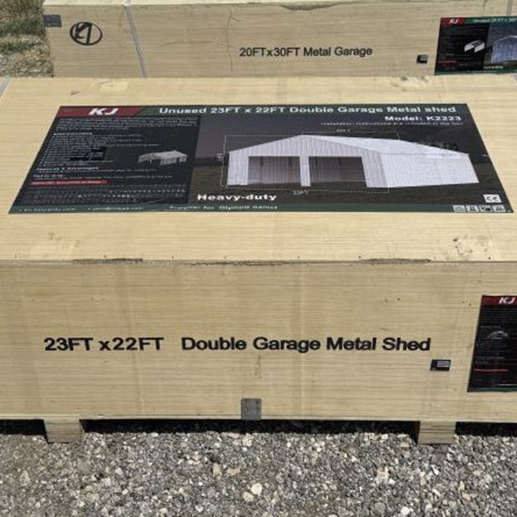 #152 • Double Garage Metal Shed - 23 FT x 22 FT