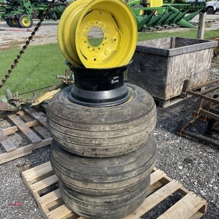 Stack of tires and wheel