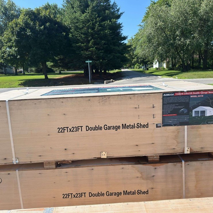22 X 23FT Double Garage Metal Shed