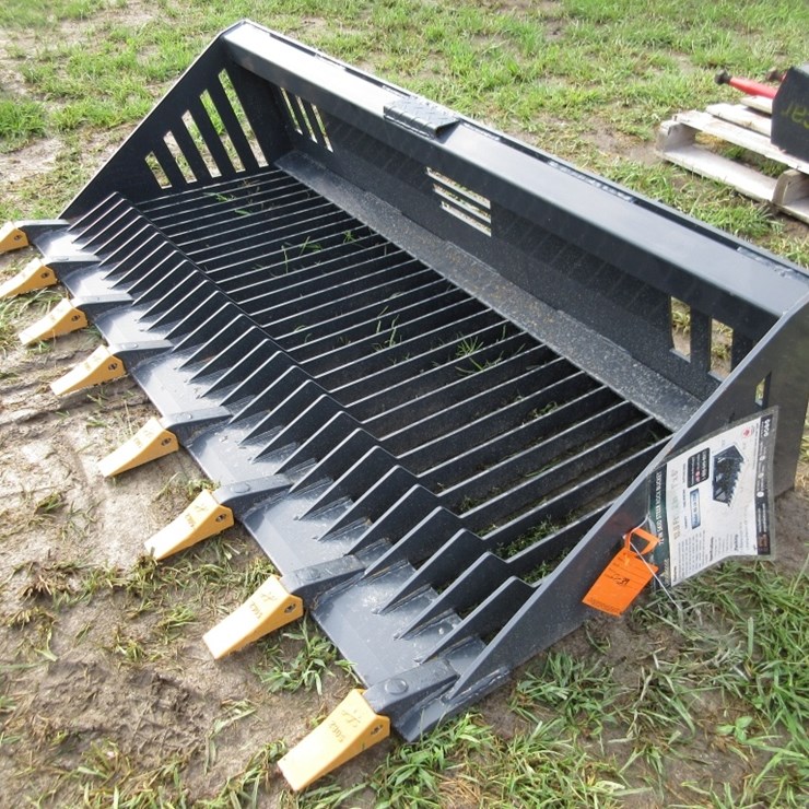 Land Honor Quick Attach 72" Skid Steer Rock Bucket