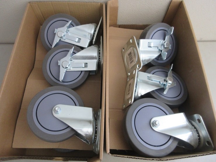 lot-of-new-unused-everbilt-swivel-casters-w/brake,-image-3