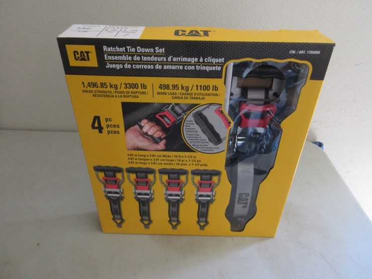 (4)-new-unused-16'-x-1/2"-cat-ratchet-straps,-image-1