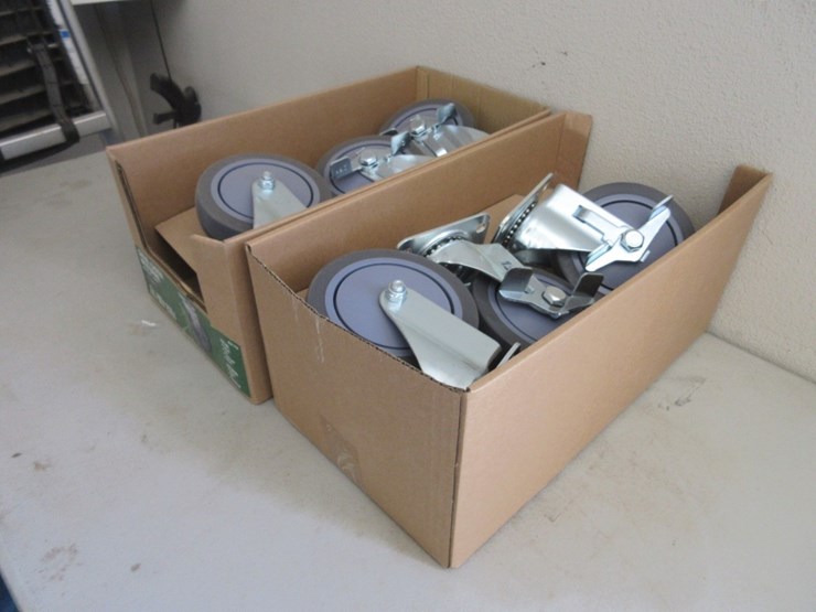lot-of-new-unused-everbilt-swivel-casters-w/brake,-image-2
