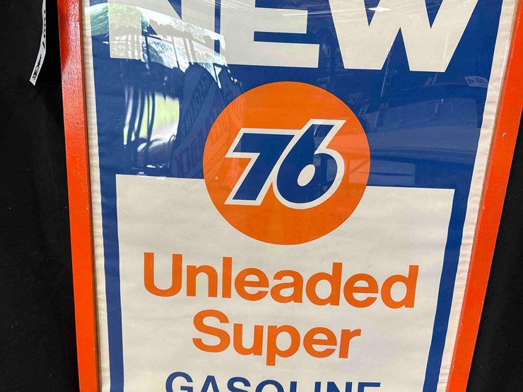 1007---new-76-unleaded-gasoline-framed-poster---31"-x-47"-image-1