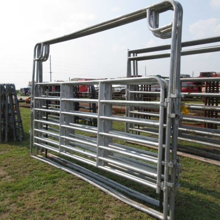 (4) 10' High Pole Swinging Gates