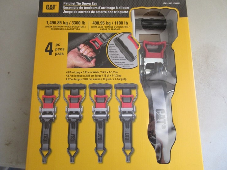 (4)-new-unused-16'-x-1/2"-cat-ratchet-straps,-image-4