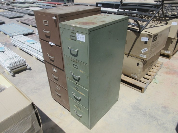 (2)-4-drawer-filing-cabinets-w/misc-contents-image-1