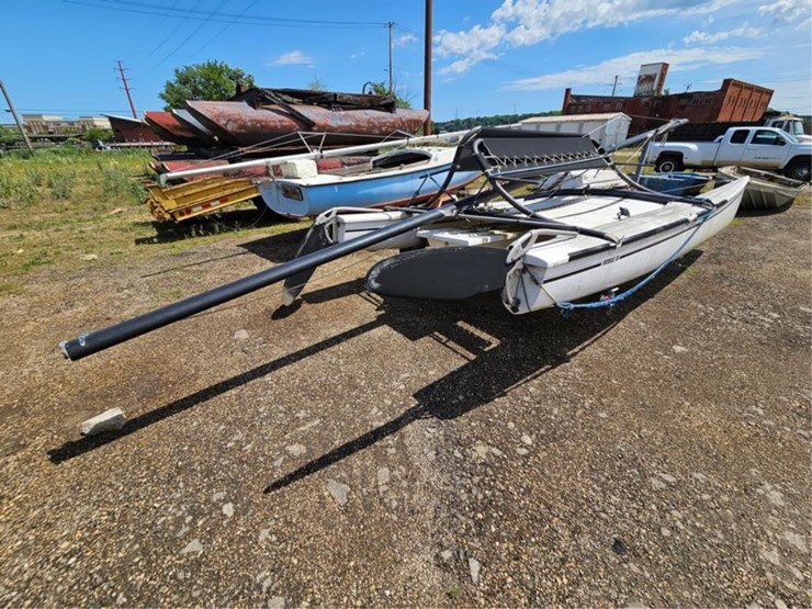 #2535-•-hobile-18'-catamaran-boat-&-trailer-image-4