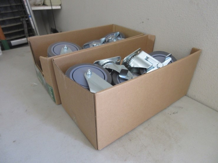 lot-of-new-unused-everbilt-swivel-casters-w/brake,-image-2