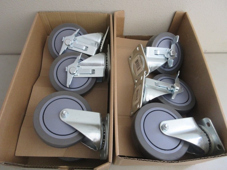 lot-of-new-unused-everbilt-swivel-casters-w/brake,-image-3