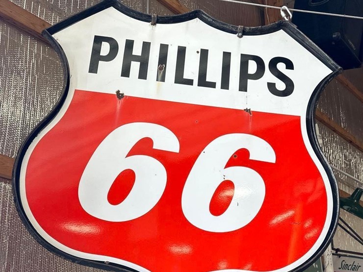 1004---phillips-66-porcelian-sign---48"-x-49"---double-sided-image-1