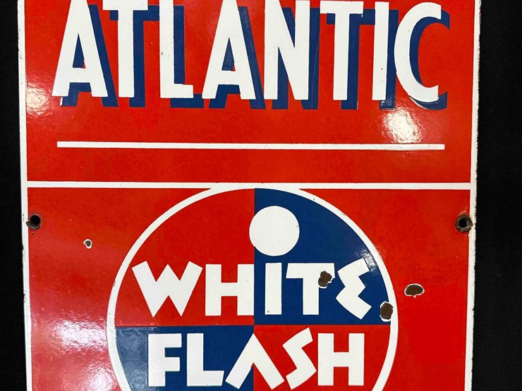 1027---atlantic-white-flash-porcelian-sign---13"-x-17"---single-sided-image-1