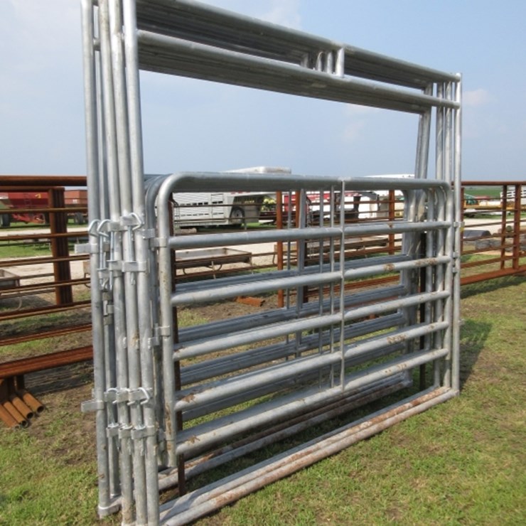 (3) 8' High Pole Swinging Gates