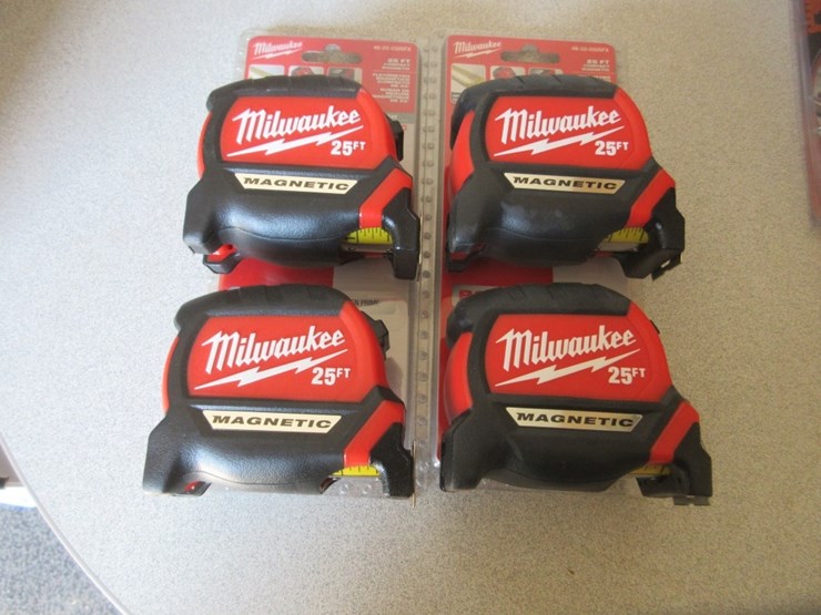 (4)-new-unused-milwaukee-magnetic-tape-measures,-image-1