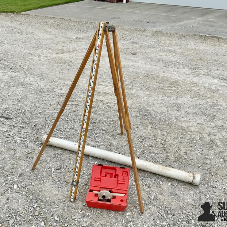 David White LP6-20 Sight Level w/ Tripod & Grade Stick