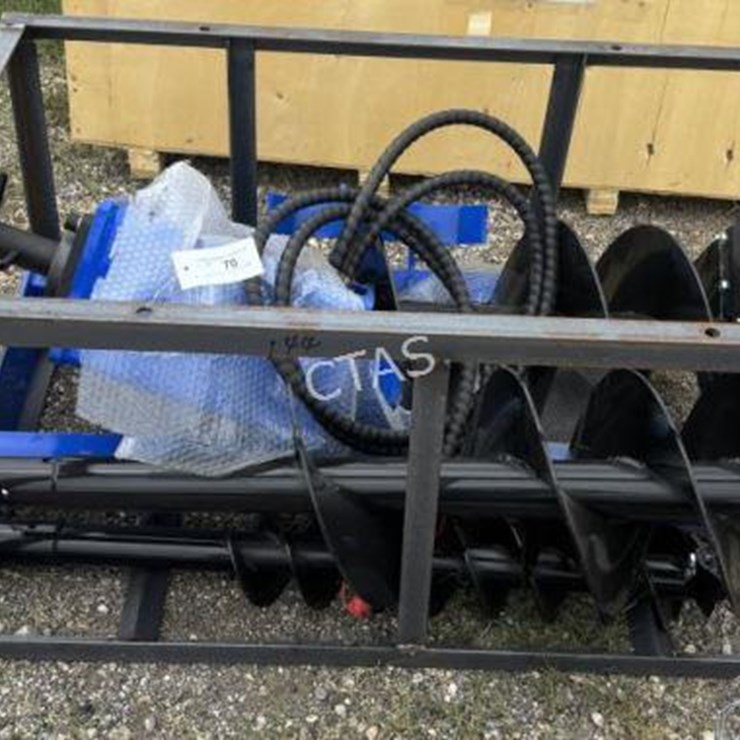 #70 • Skid Steer Augers w/ 3 Bits - 6in, 12in, 14in