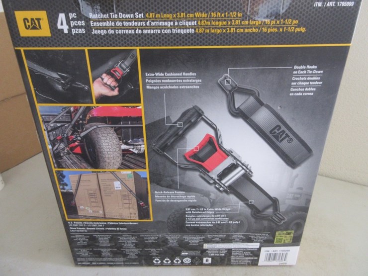 (4)-new-unused-16'-x-1/2"-cat-ratchet-straps,-image-3
