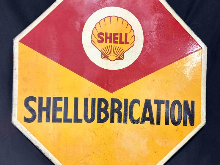 1008---shellubrication-porcaelian-sign---30"-x-30"---double-sided---repaired-image-4