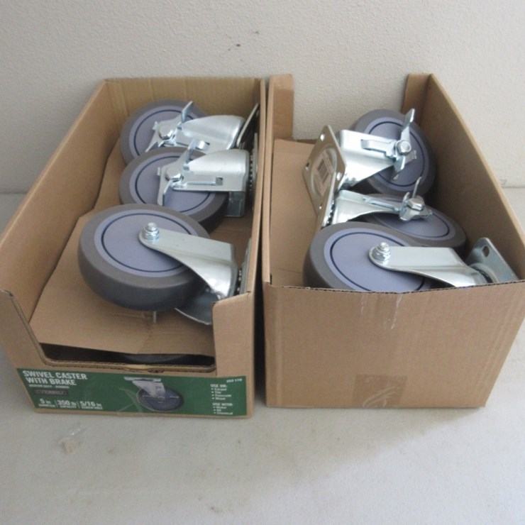 Lot Of New Unused Everbilt Swivel Casters W/Brake,