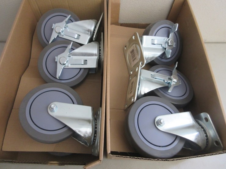lot-of-new-unused-everbilt-swivel-casters-w/brake,-image-3