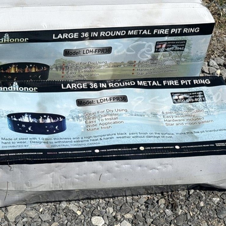 Large 36 inch round fire metal fire pit ring