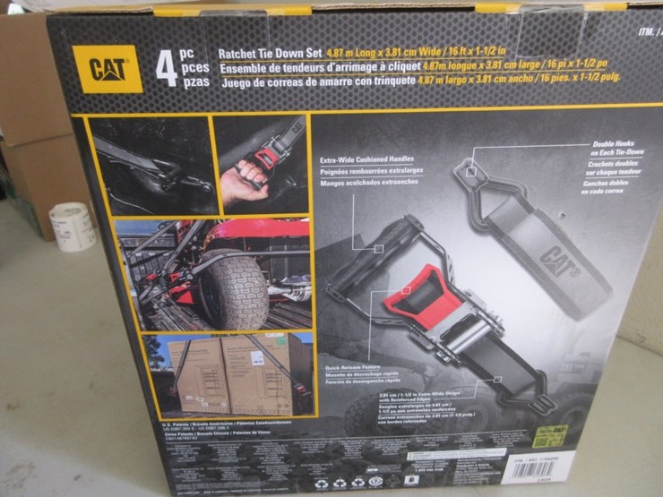 (4)-new-unused-16'-x-1/2"-cat-ratchet-straps,-image-3