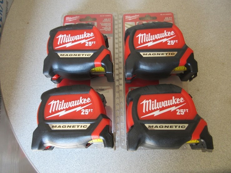 (4)-new-unused-milwaukee-magnetic-tape-measures,-image-1