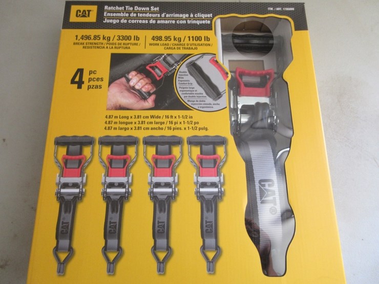 (4)-new-unused-16'-x-1/2"-cat-ratchet-straps,-image-4