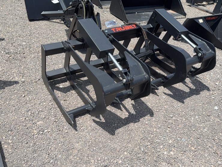 #2051-•-trubilt-66"-skid-steer-2-cylinder-skeleton-grapple-image-1